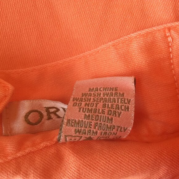 Orvis Sherbet Orange Cotton Casual Athletic Indoor/Outdoor Skirt Size 14 - Picture 5 of 5